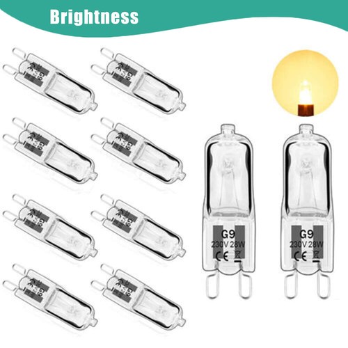 10x halogen bulbs 25w - 10x, g9
