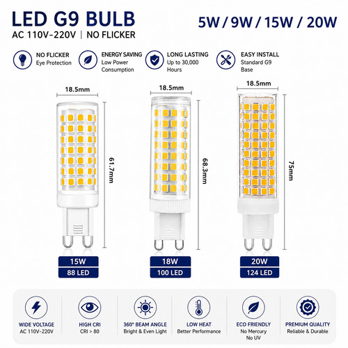 Led bulb warm and cold - g9,